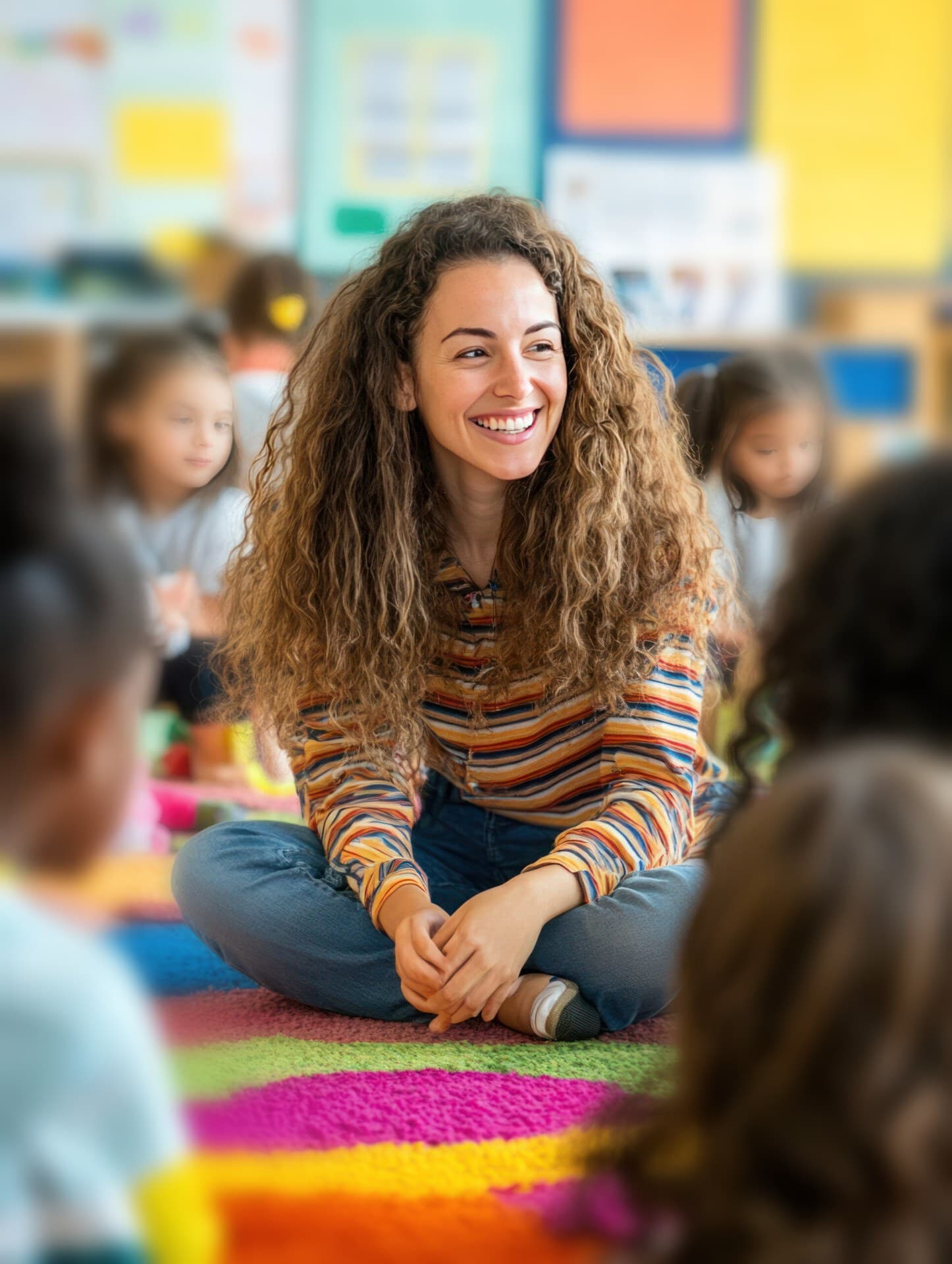 A Kids Discovery teacher with children in the classroom